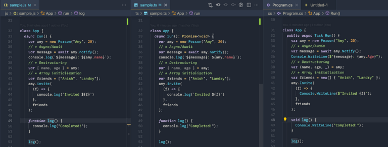 Why C# is better than JS? - Datatas